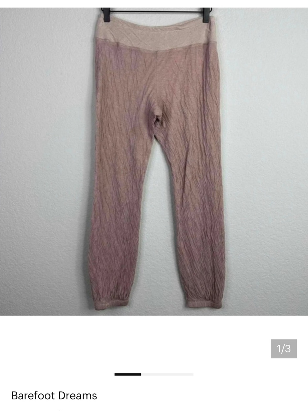 Barefoot Dreams Malibu Collection Pants Women's XS Pink Leggings Sleepwear